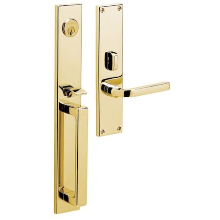 Baldwin Double Cylinder Entry Handlesets Lifetime Brass 6976.003.RDBL